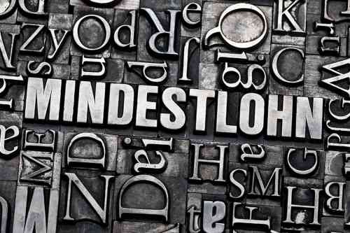 Schriftzug Mindestlohn